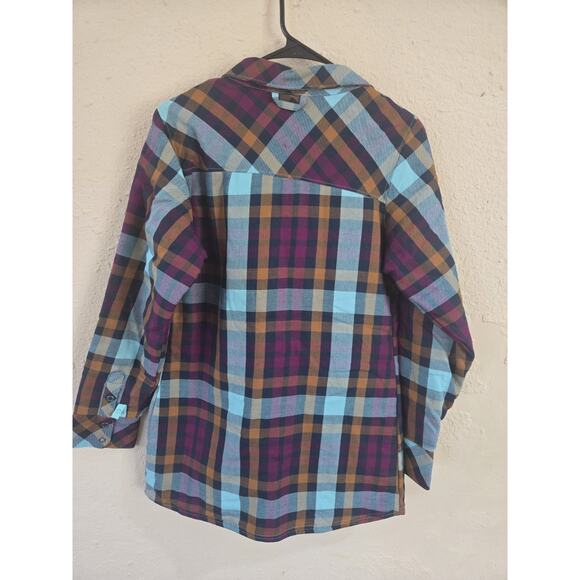 The North Face Logo Colorful Jacket, Blue Orange Purple Plaid Women's Size Small - Picture 8 of 8